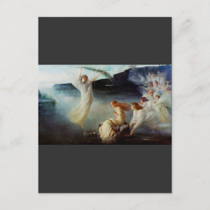 The martyrdom of Saint Christina Art Holiday Postcard