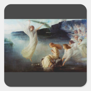 The martyrdom of Saint Christina Art Square Sticker