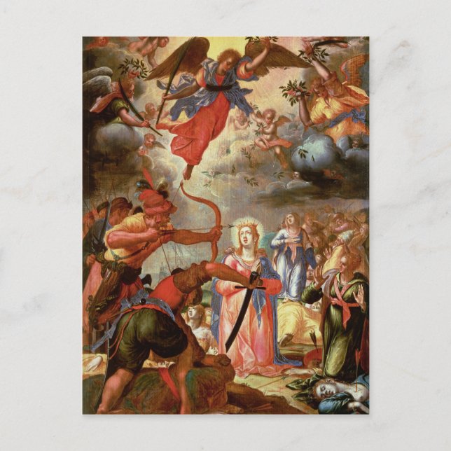 The Martyrdom of St. Ursula, early 17th century Postcard (Front)