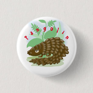 The Marvelous Little Pangolin 3 Cm Round Badge
