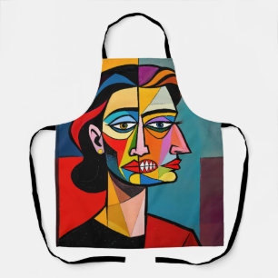 The Mask and the Monster - Portrait of a Deceiver Apron