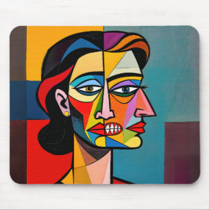 The Mask and the Monster - Portrait of a Deceiver Mouse Mat