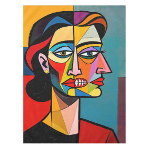 The Mask and the Monster - Portrait of a Deceiver Tablecloth