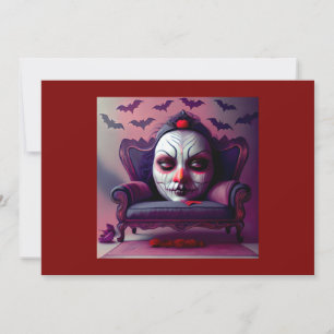 The Mask Stares Through The Back Of An Armchair Invitation