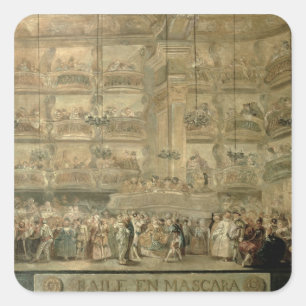 The Masked Ball, c.1767 Square Sticker