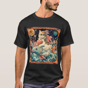 The Masked Cat on the Starfish T-Shirt