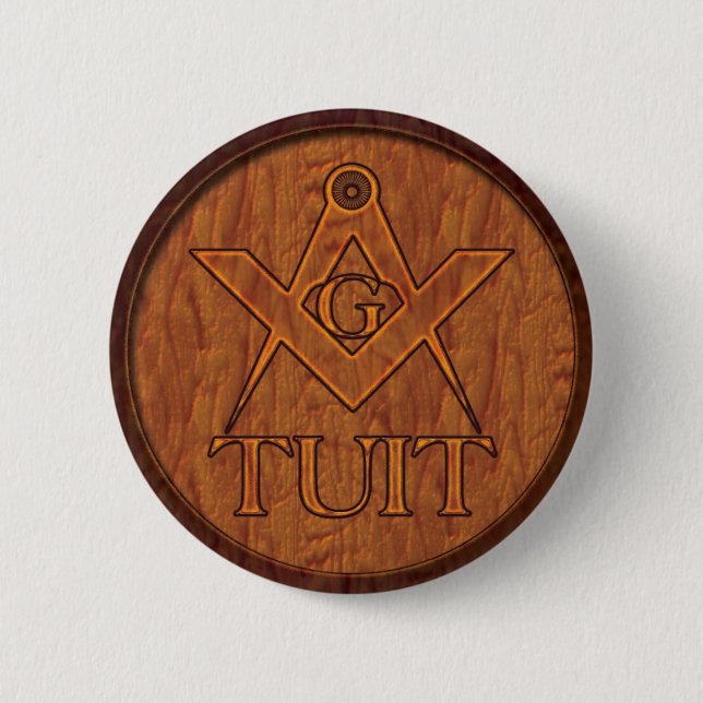 The Masons Round Tuit 6 Cm Round Badge (Front)