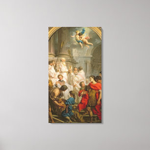 The Mass of St. Basil (oil on canvas) Canvas Print