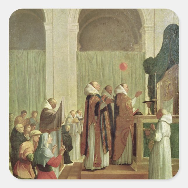 The Mass of St. Martin of Tours, 1654 Square Sticker (Front)