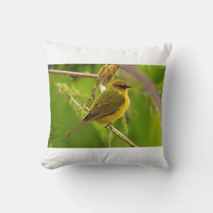 The Master Architect: Weaver Bird at Work Cushion