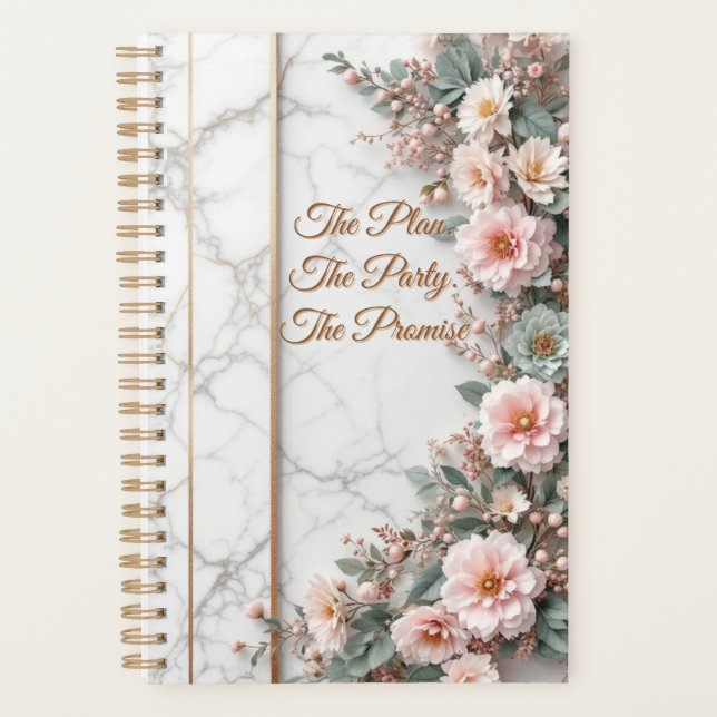 The Master Plan | Art Deco Gold Foil Wedding Planner (Front)