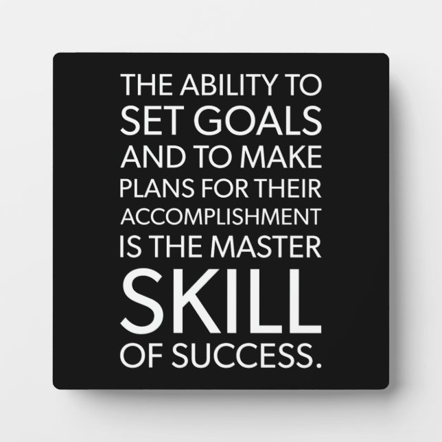 The Master Skill Of Success - Hustle Motivational Plaque (Front)