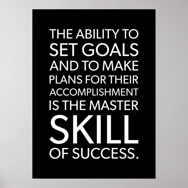The Master Skill Of Success - Hustle Motivational Poster (Front)