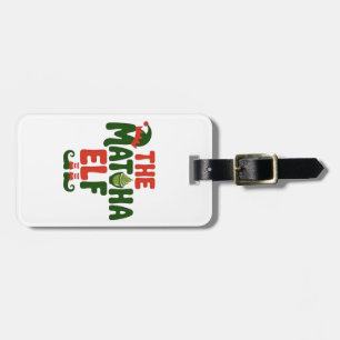 The Matcha Elf Funny Christmas Matcha Drink Luggage Tag