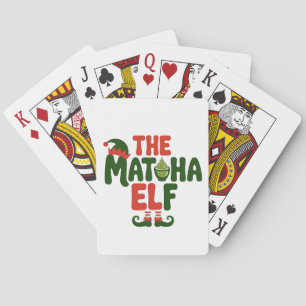 The Matcha Elf Funny Christmas Matcha Drink Playing Cards