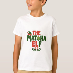 The Matcha Elf Funny Christmas Matcha Drink T-Shirt