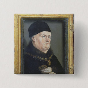 The Matheron Diptych: Portrait of Rene I 15 Cm Square Badge