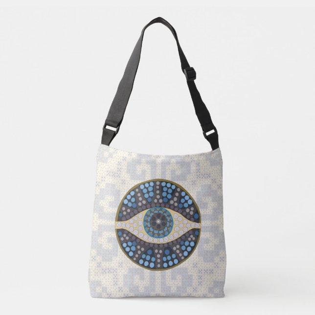 The ‘Mati’ - series 1 - evil eye - Crossbody tote (Front)