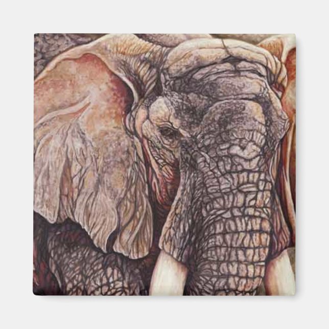 The Matriarch - African Elephant Magnet (Front)