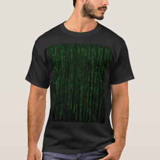 the matrix code, green binary code, matrix rain T-Shirt