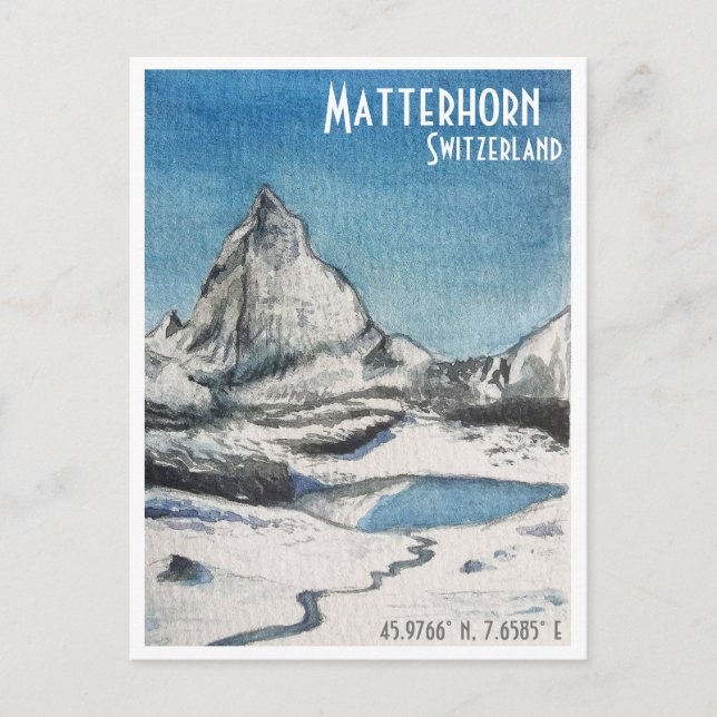 The Matterhorn Switzerland Travel post card  (Front)
