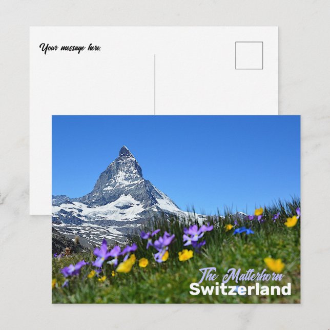 The Matterhorn Switzerland Travel Souvenir   Postcard (Front/Back)
