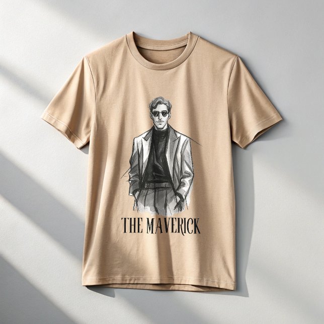 The Maverick Stylish Men's Sketch | Bold Minimalis T-Shirt (Creator Uploaded)