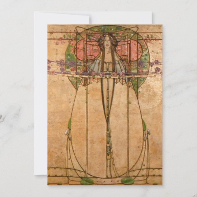 The May Queen - Margaret Macdonald Mackintosh Invitation (Front)