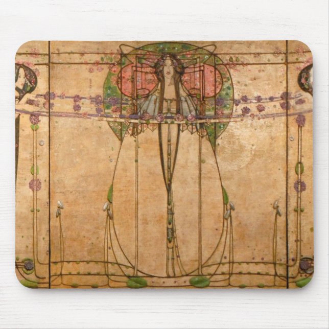 The May Queen - Margaret Macdonald Mackintosh Mouse Mat (Front)