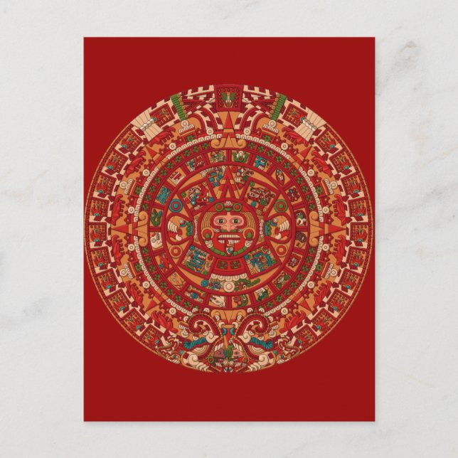 The Mayan / (Aztec) calendar wheel Postcard (Front)