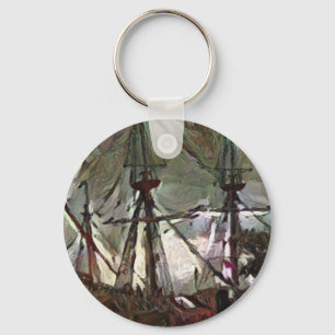 The Mayflower 2 in A.I. art whimsical Key Ring