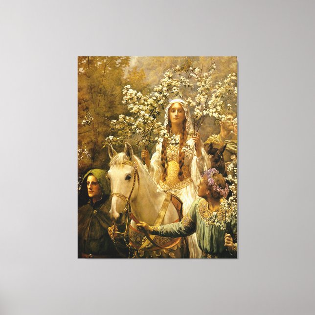 The Maying of Queen Guinevere by John Collier Canvas Print (Front)