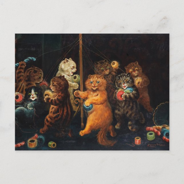 The Maypole by Louis Wain Postcard (Front)