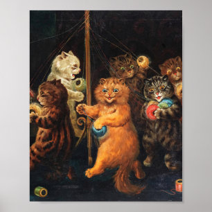 The Maypole By Louis Wain Poster
