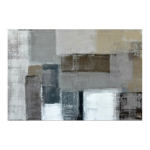 'The Maze' Neutral Abstract Art Poster Print
