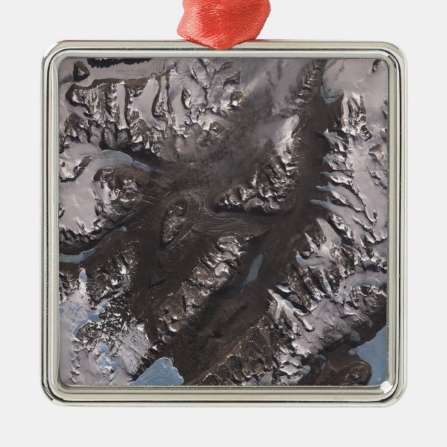 The McMurdo Dry Valleys Metal Tree Decoration (Front)