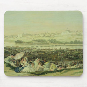 The Meadow at San Isidro, 1788 (oil on canvas) Mouse Mat