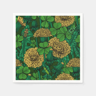 The meadow in green and yellow napkin