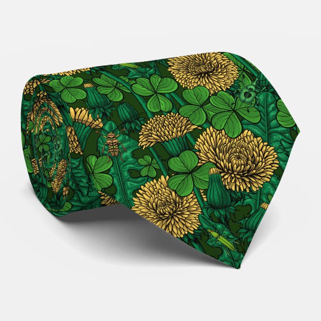 The meadow in green and yellow tie (Rolled)
