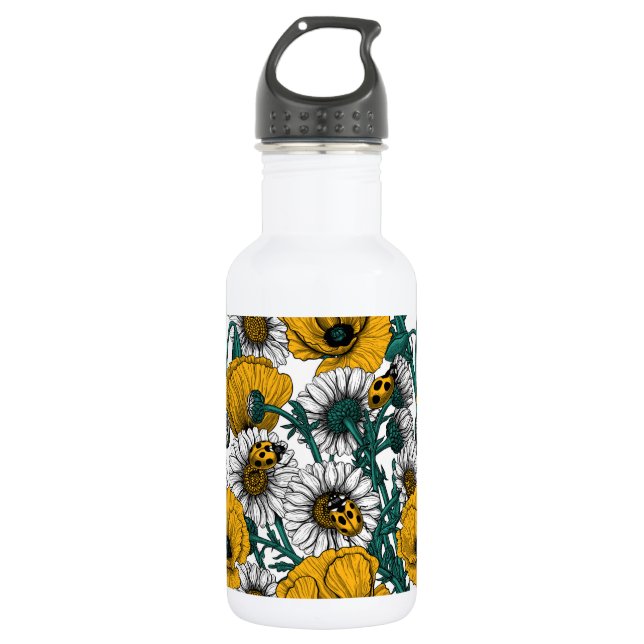The meadow in yellow 532 ml water bottle (Front)
