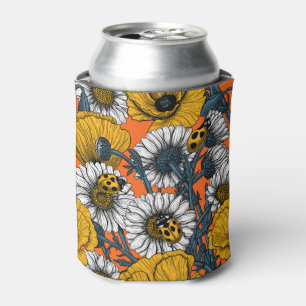 The meadow in yellow and blue can cooler