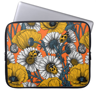 The meadow in yellow and blue laptop sleeve