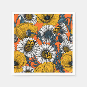 The meadow in yellow and blue napkin