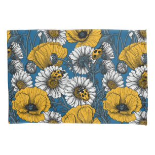 The meadow in yellow and blue pillowcase