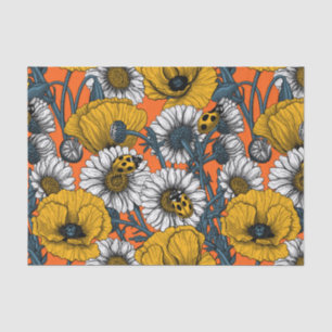 The meadow in yellow and blue tissue paper