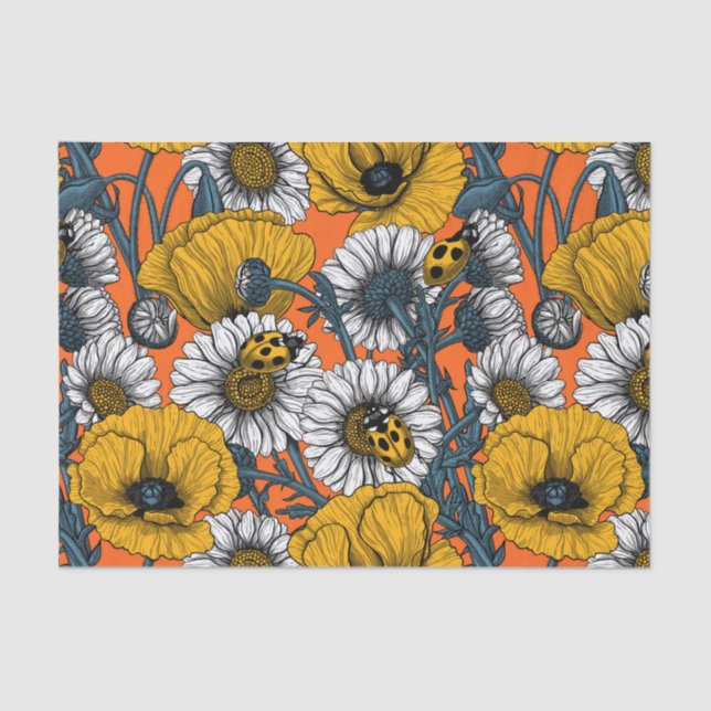 The meadow in yellow and blue tissue paper (Front)