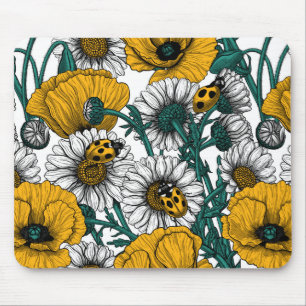 The meadow in yellow mouse mat