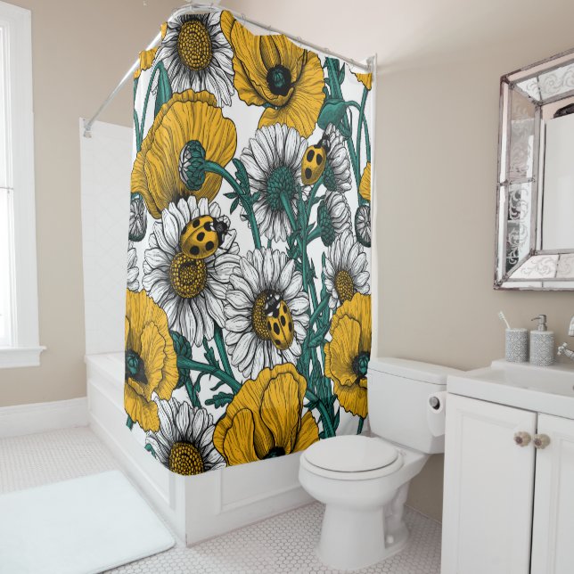 The meadow in yellow shower curtain (In Situ)