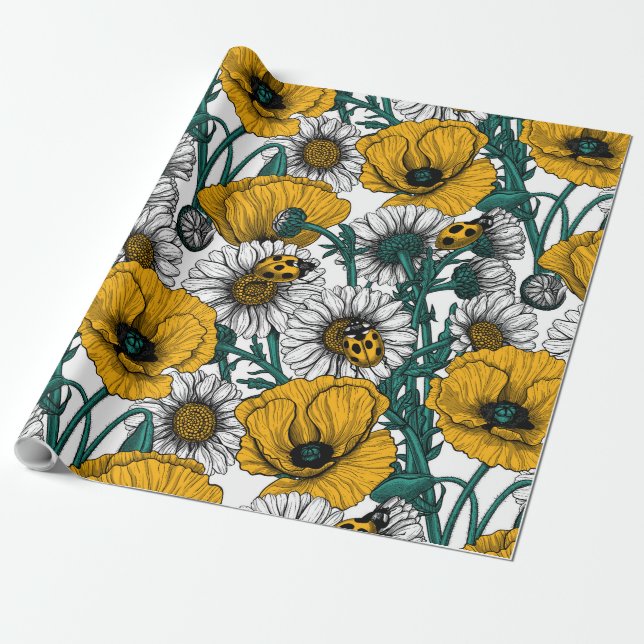 The meadow in yellow wrapping paper (Unrolled)