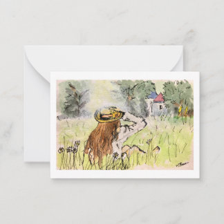 The Meadow, Small Art Print Note Card